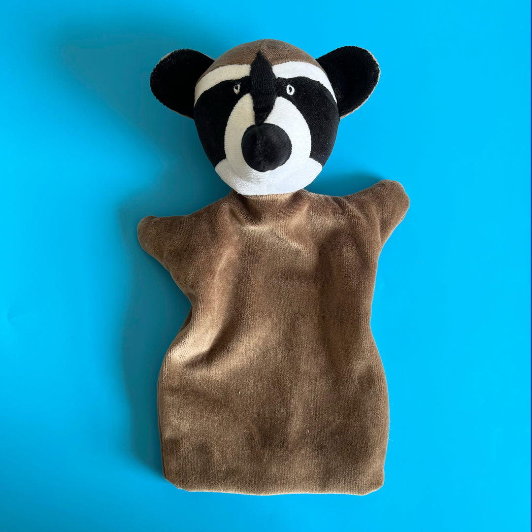 Raccoon Velour Hand Puppet