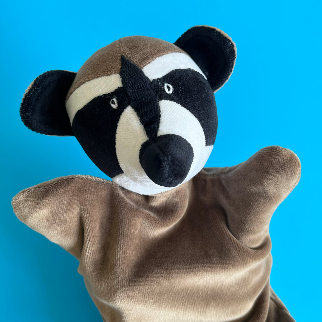 Raccoon Velour Hand Puppet