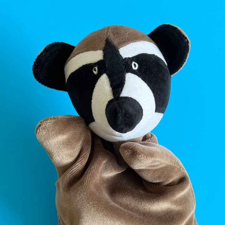 Raccoon Velour Hand Puppet