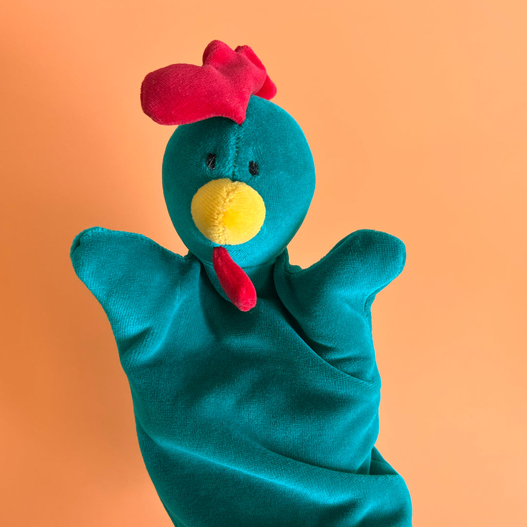Rooster Velour Hand Puppet