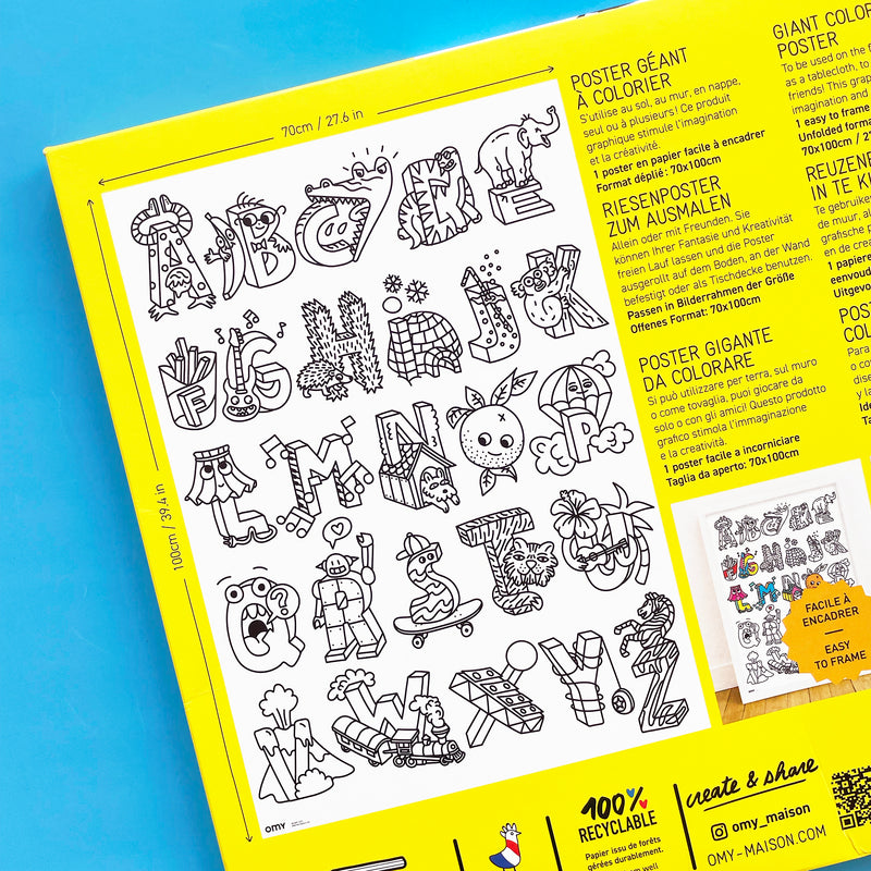 ABCs Giant Coloring Poster