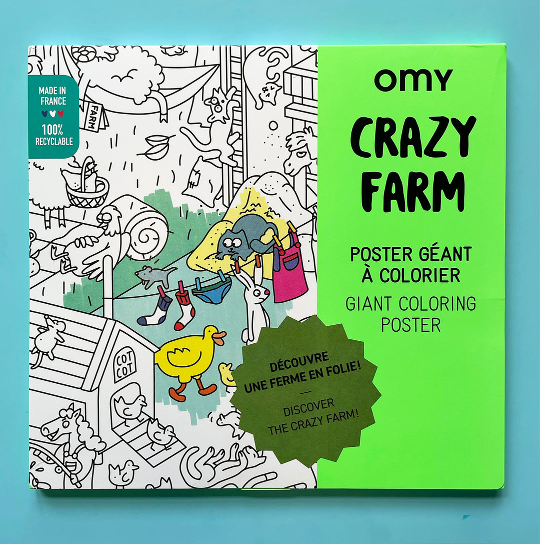 Crazy Farm Giant Coloring Poster