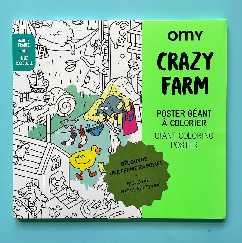 Crazy Farm Giant Coloring Poster