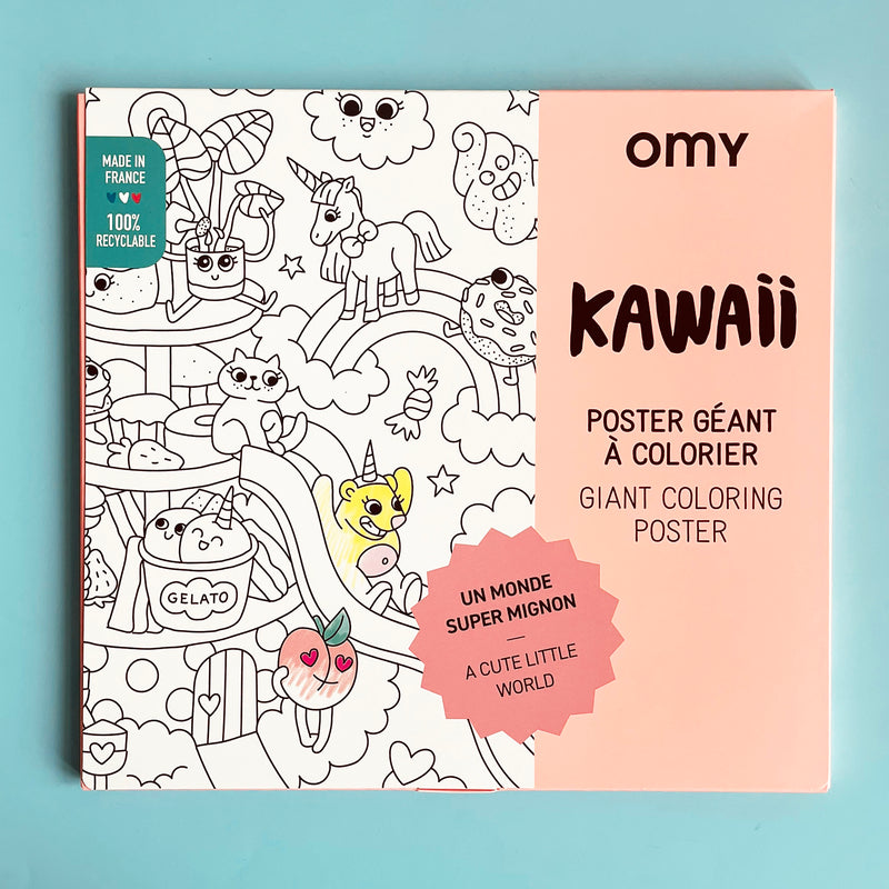 Kawaii Giant Coloring Poster