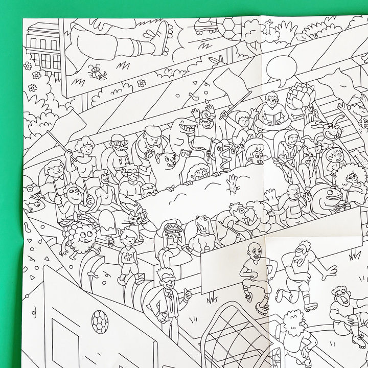 Goal Giant Coloring Poster