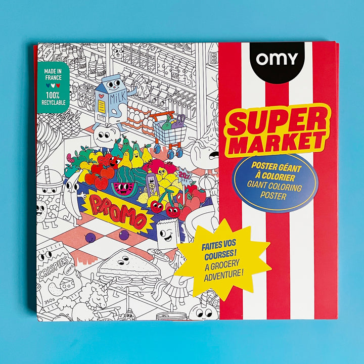 Super Market Giant Coloring Poster