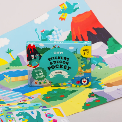 Dinosaur Pocket Sticker Poster