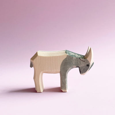 Handcrafted Wood Small Goat