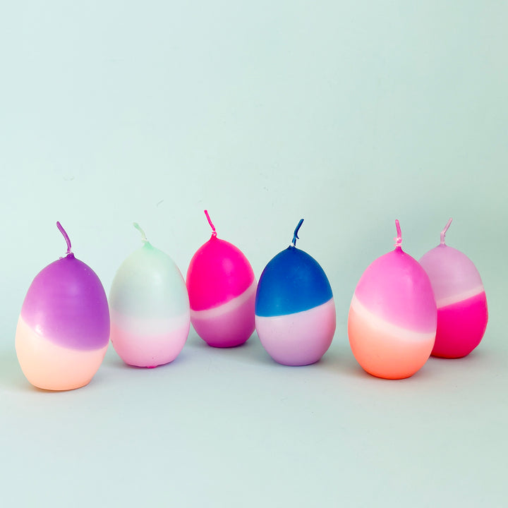 Neon Egg Candles