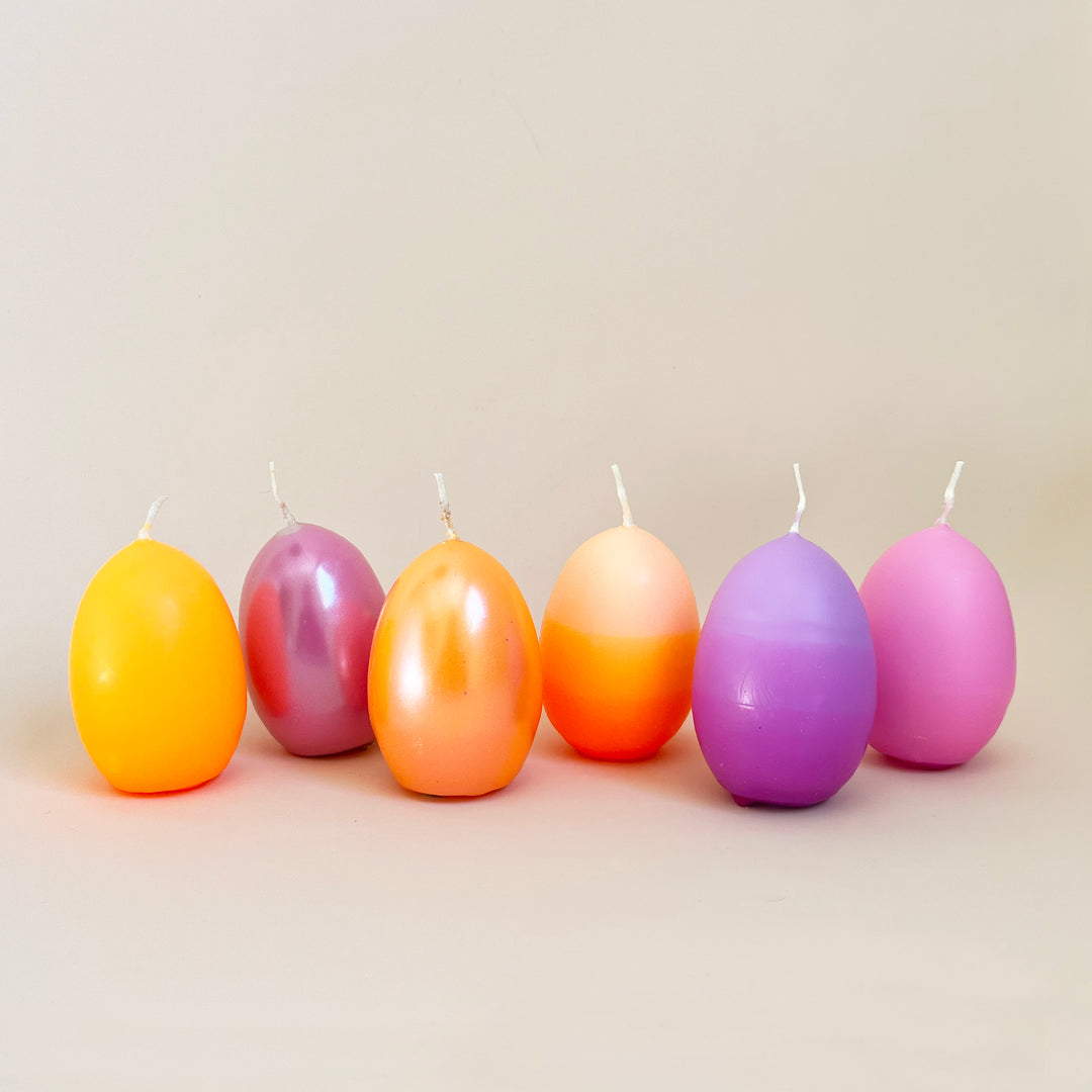 Neon Egg Candles