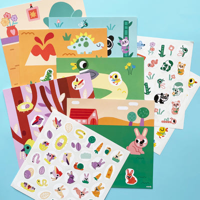 Baby Animal Sticker Play Cards