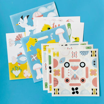 Ocean Sticker Puzzle Cards