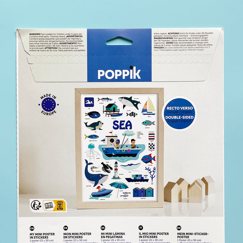 Mini Blue Sea Sticker Poster