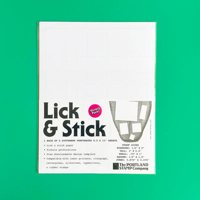 Lick & Stick Stamp Sheet