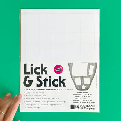 Lick & Stick Stamp Sheet
