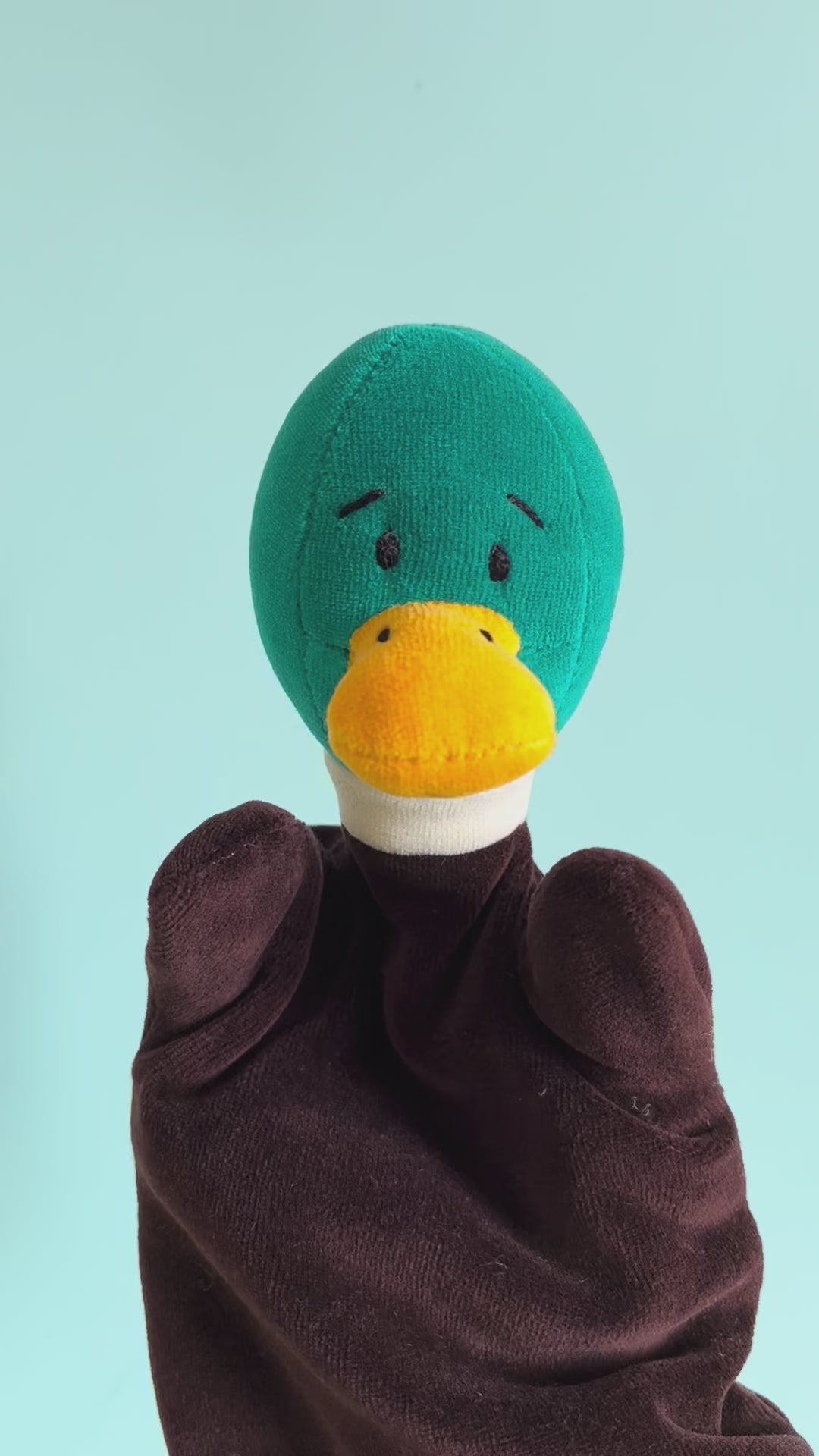 Mallard Duck Velour Hand Puppet