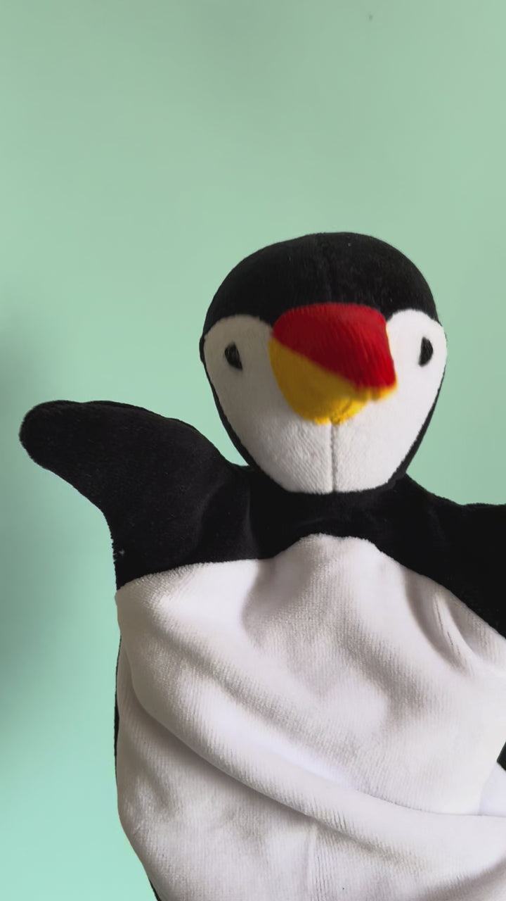 Peguin Velour Hand Puppet