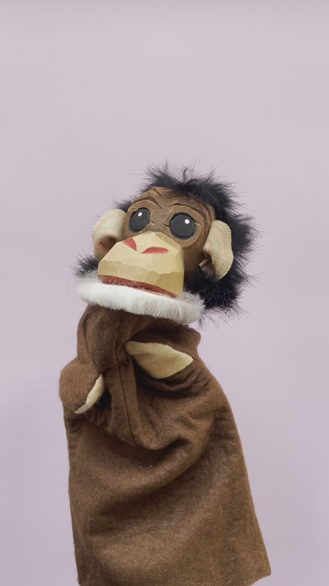 Hand Carved Wooden Monkey Puppet