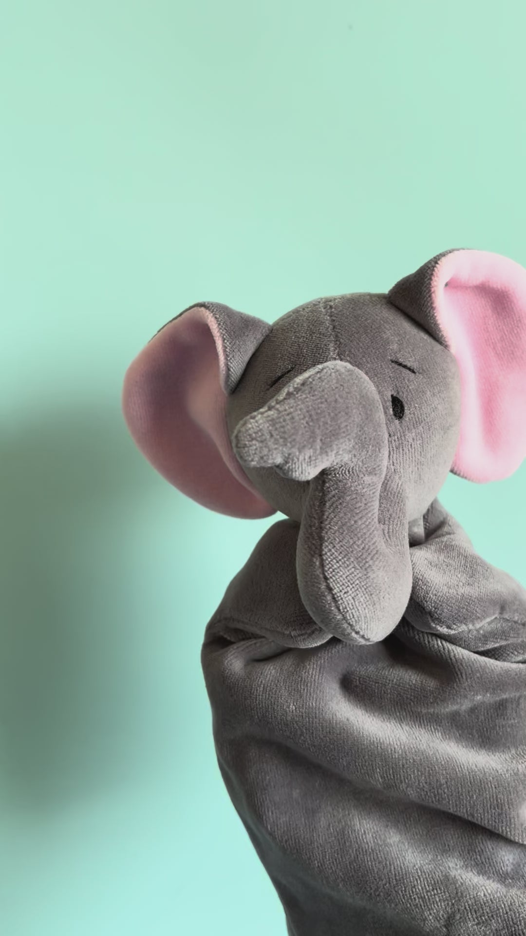 Elephant Velour Hand Puppet