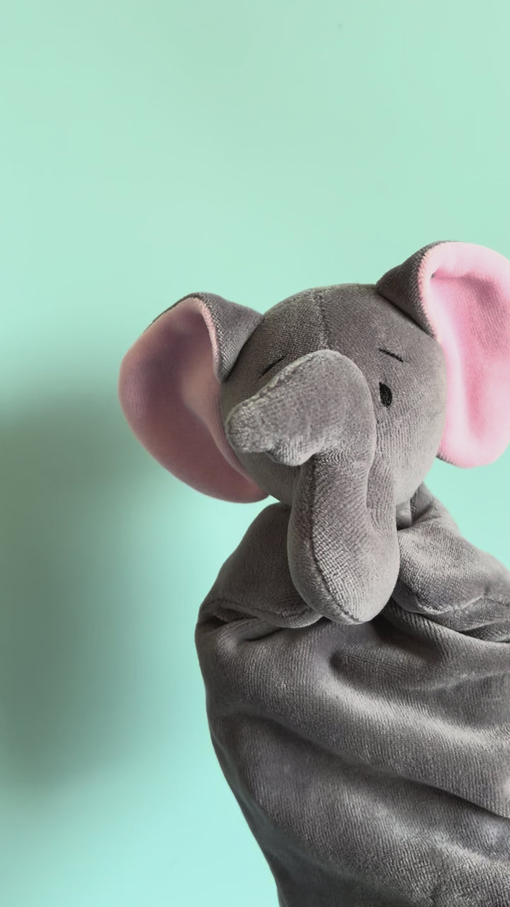 Elephant Velour Hand Puppet