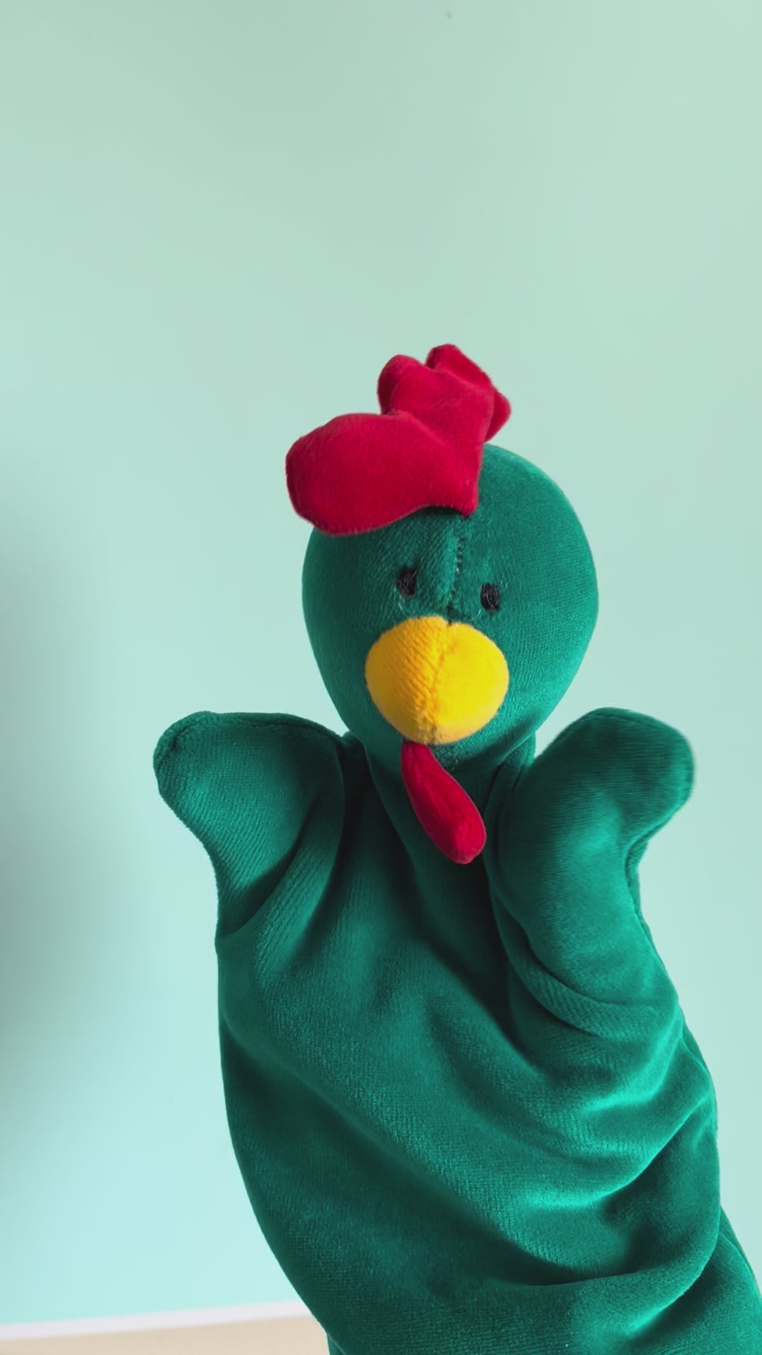 Rooster Velour Hand Puppet