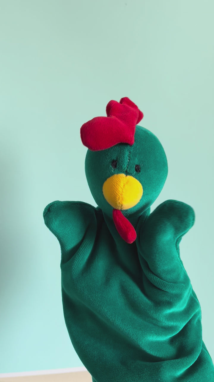 Rooster Velour Hand Puppet