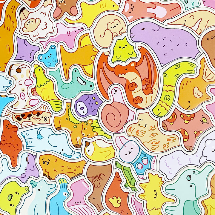 Kawaii Creatures Cluster Puzzle