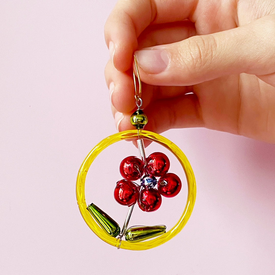 Flower Glass Bead Ornament