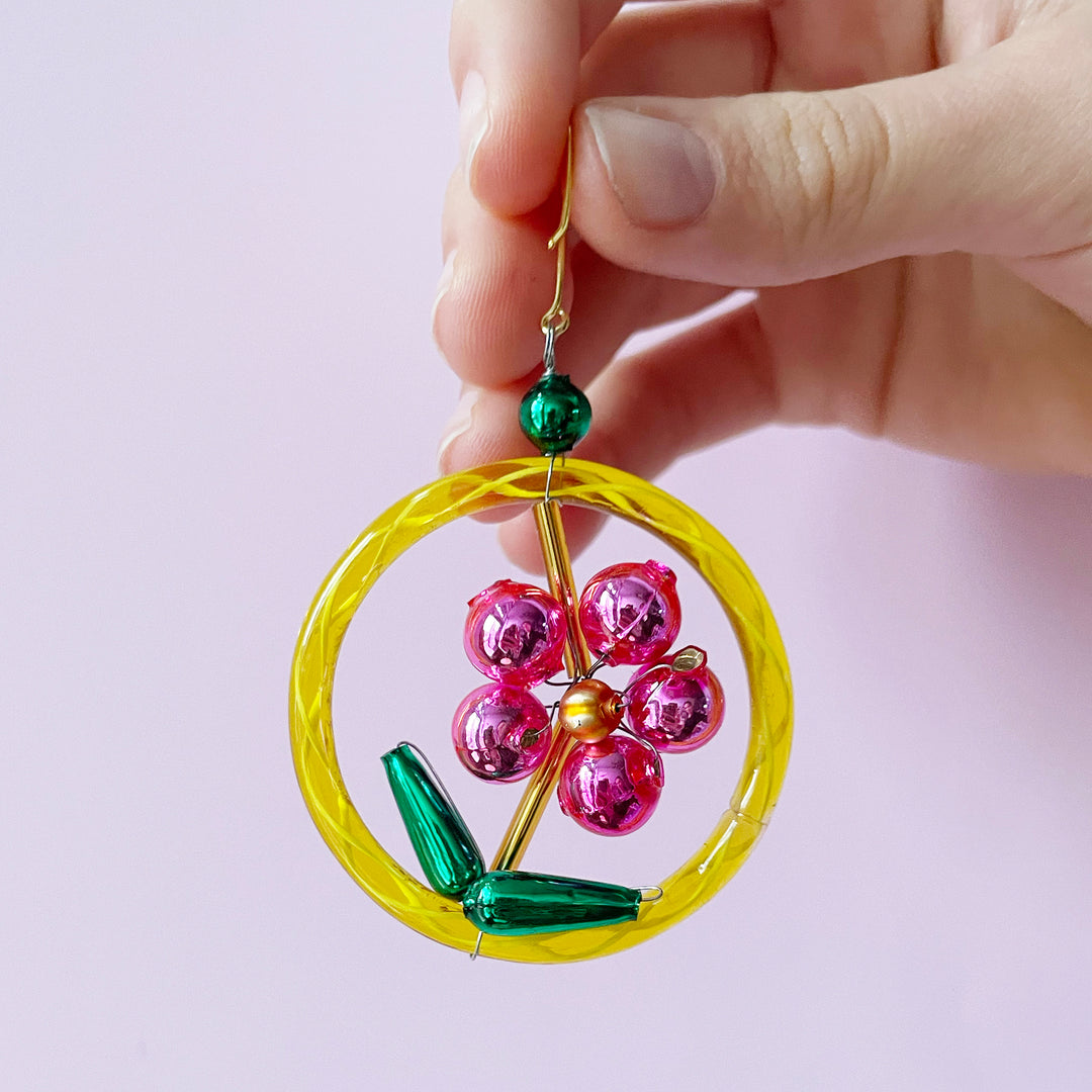 Flower Glass Bead Ornament