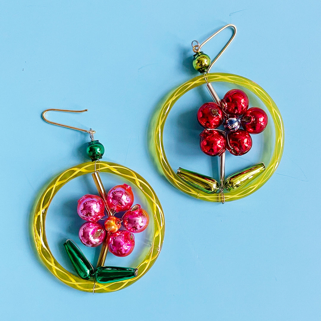 Flower Glass Bead Ornament