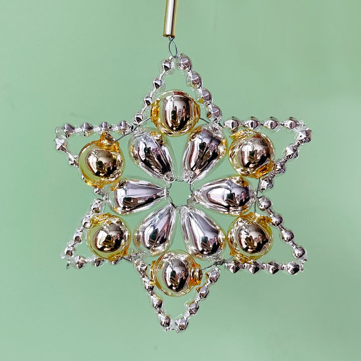 Flower Star Glass Bead Ornament