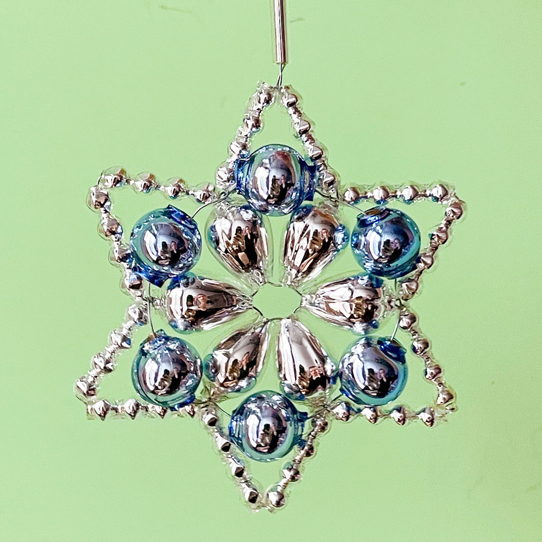 Flower Star Glass Bead Ornament