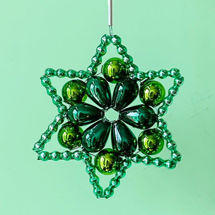 Flower Star Glass Bead Ornament