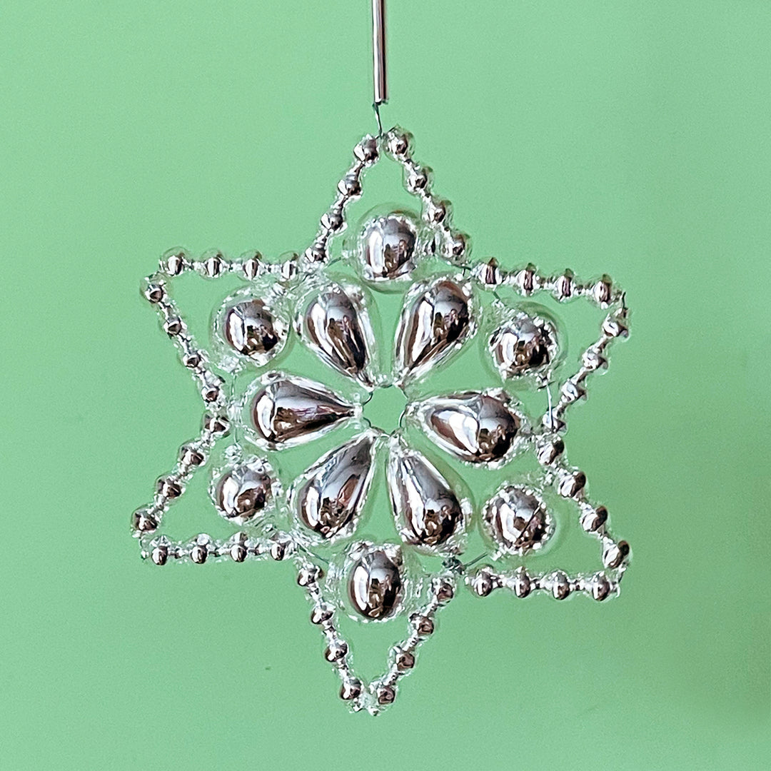 Flower Star Glass Bead Ornament