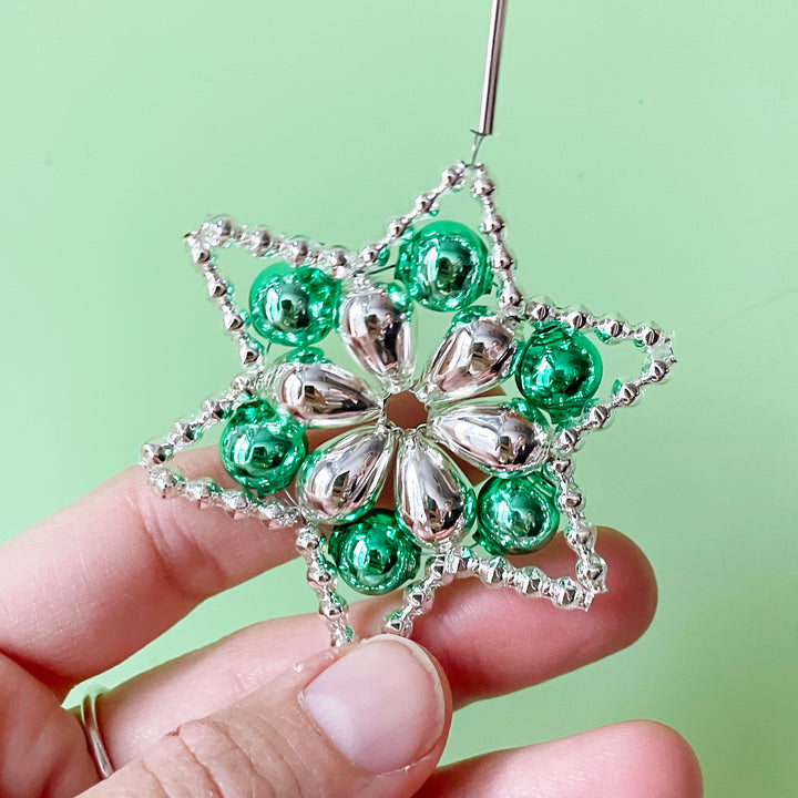 Flower Star Glass Bead Ornament