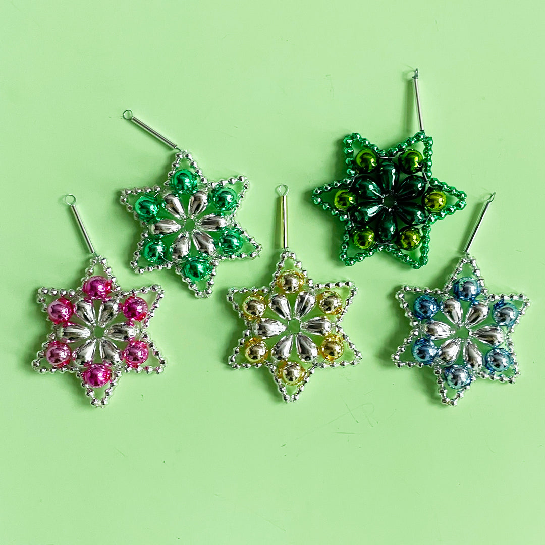 Flower Star Glass Bead Ornament