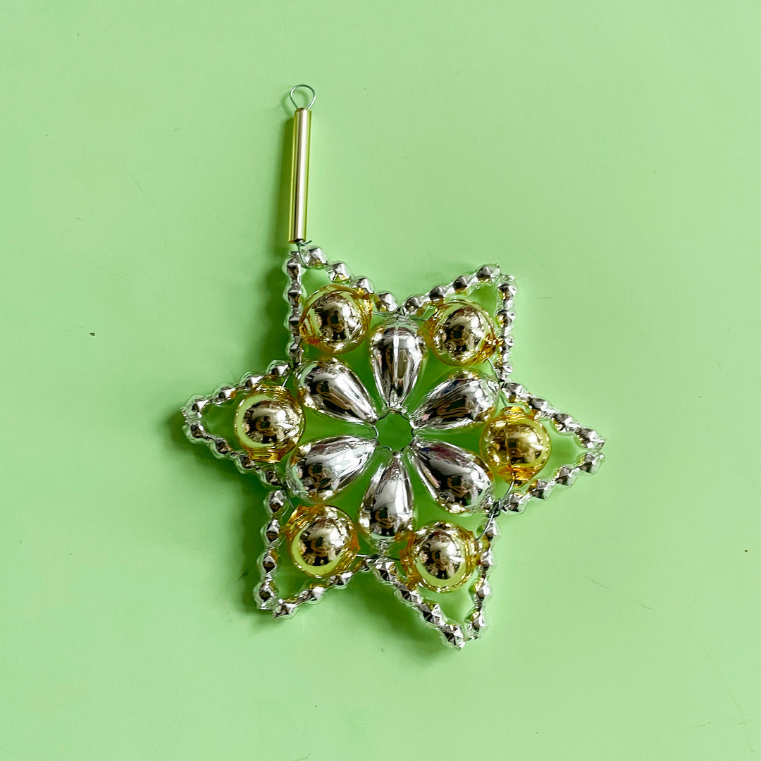 Flower Star Glass Bead Ornament