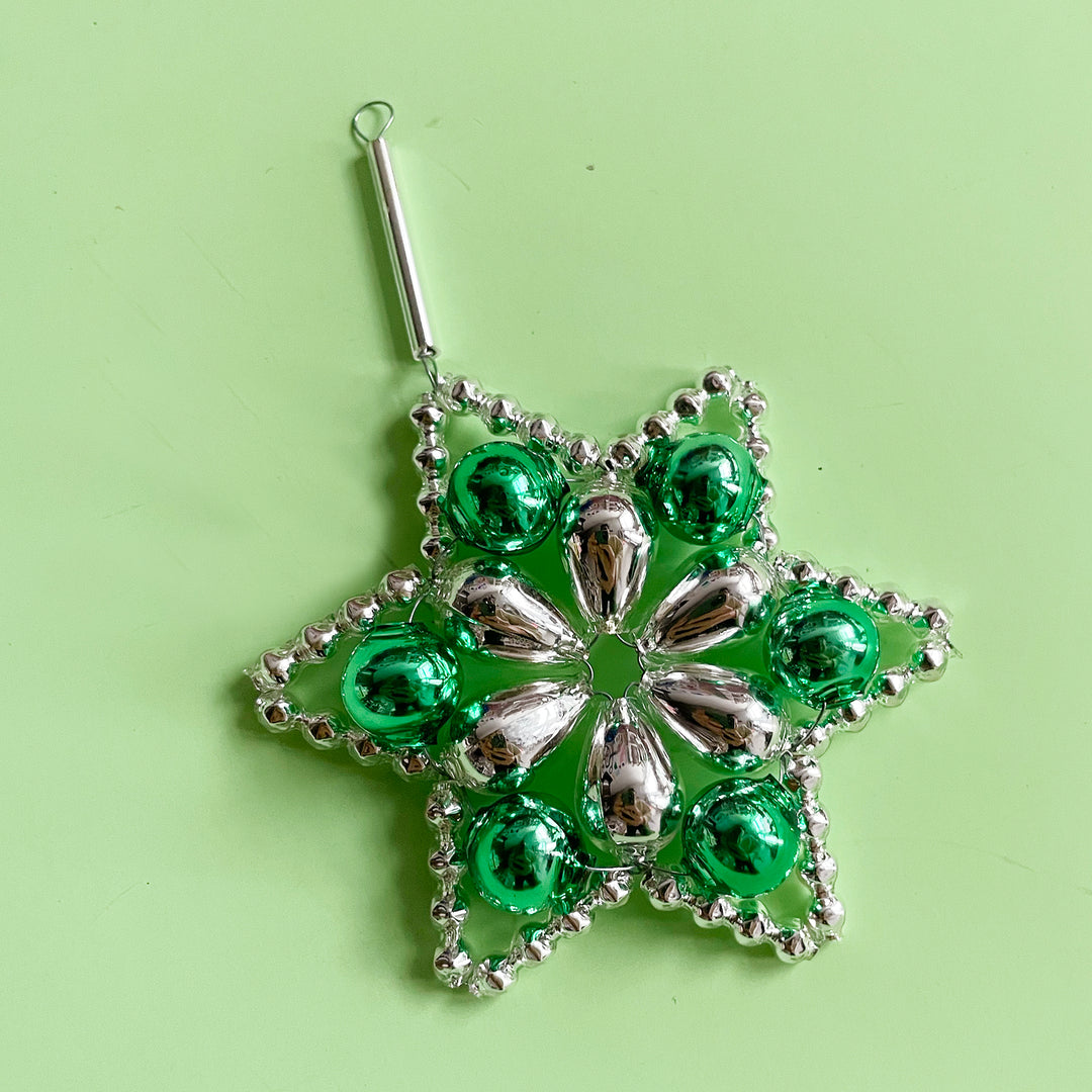 Flower Star Glass Bead Ornament