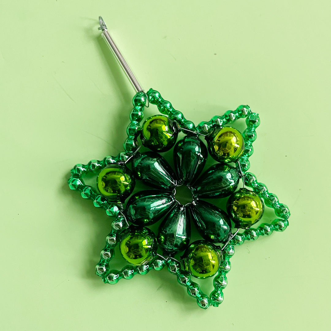Flower Star Glass Bead Ornament