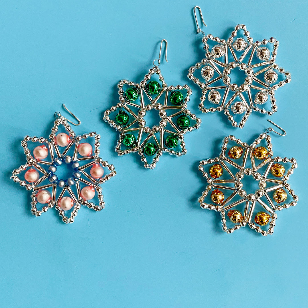 Lace Star Glass Bead Ornament