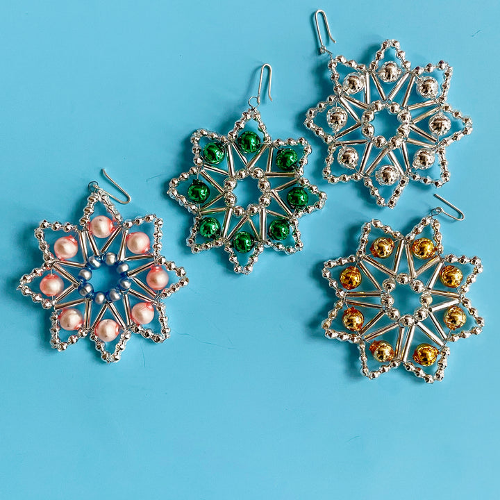 Lace Star Glass Bead Ornament