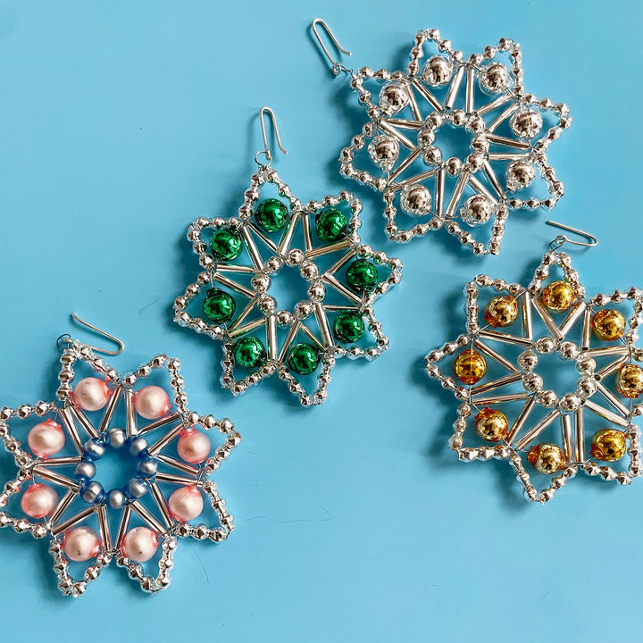 Lace Star Glass Bead Ornament