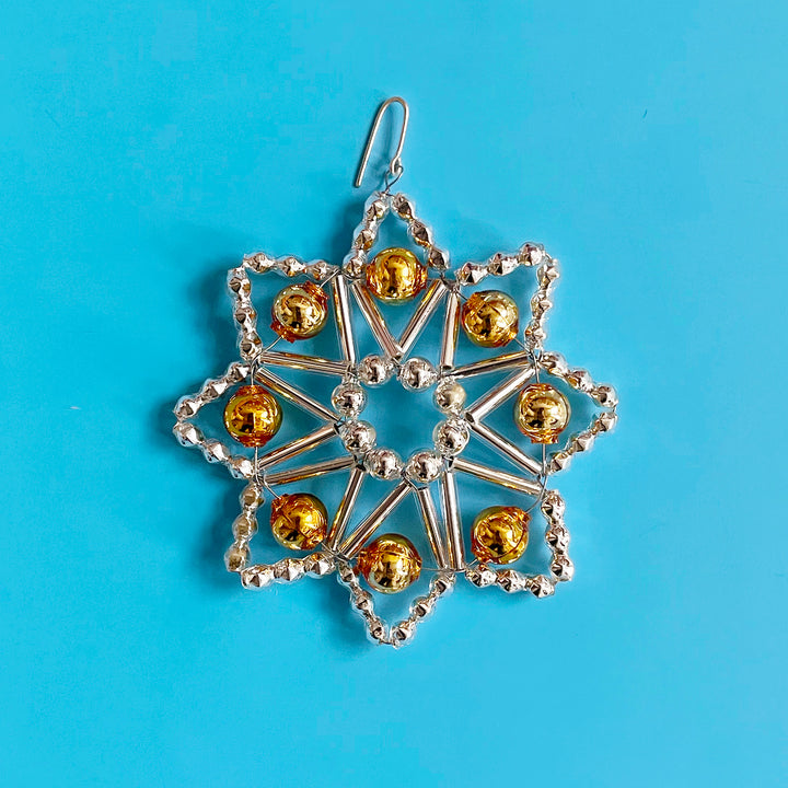 Lace Star Glass Bead Ornament