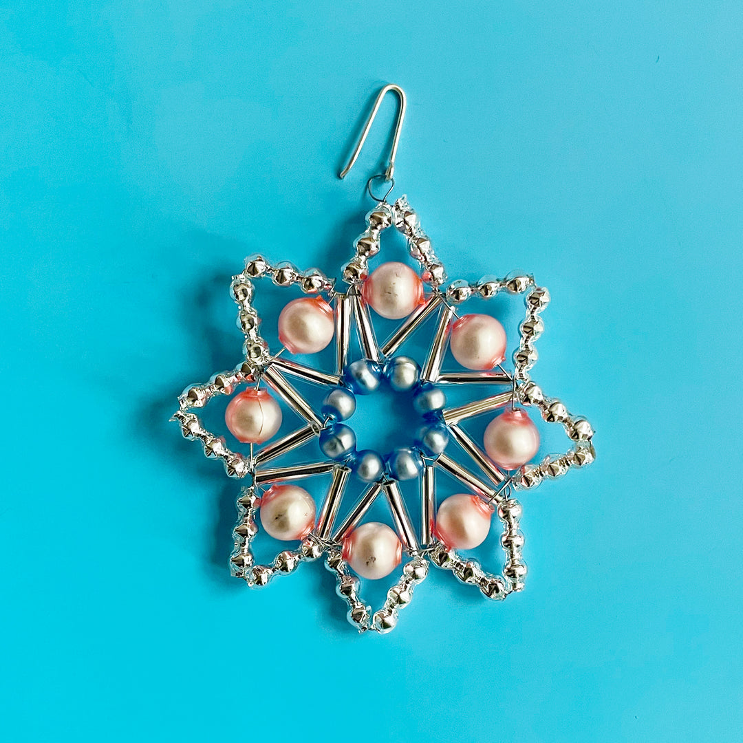 Lace Star Glass Bead Ornament