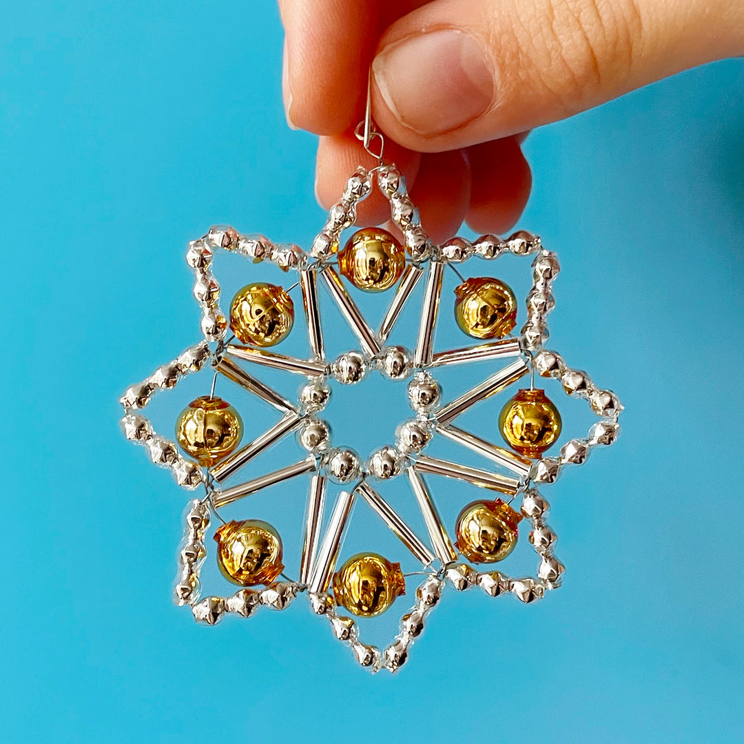 Lace Star Glass Bead Ornament