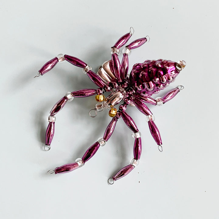 Spider Glass Bead Clip Ornament