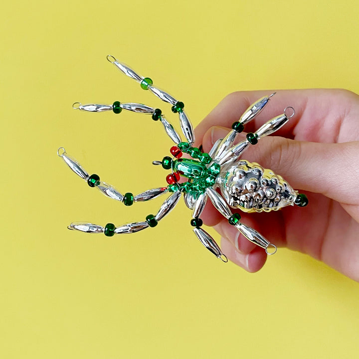 Spider Glass Bead Clip Ornament