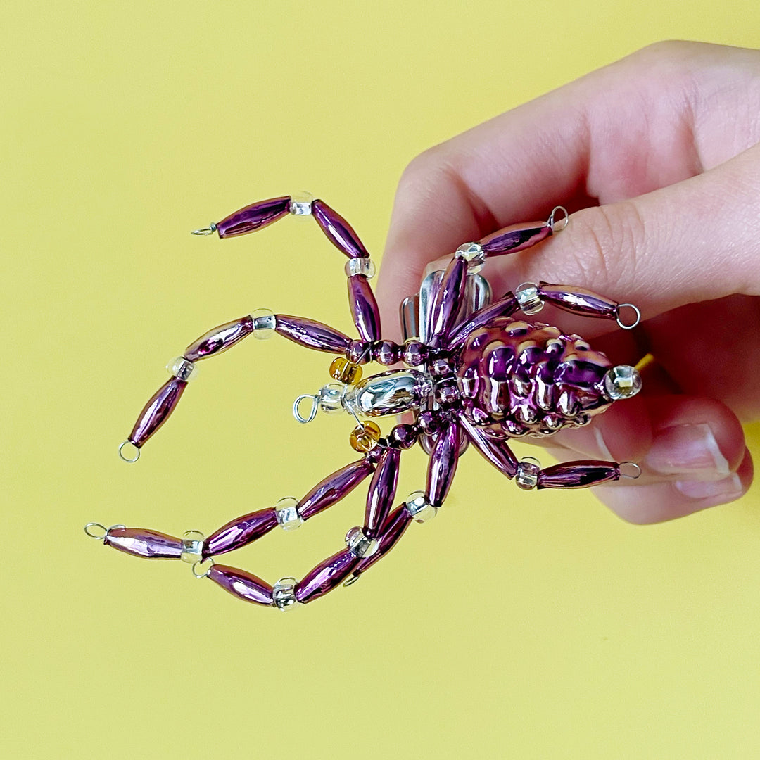Spider Glass Bead Clip Ornament