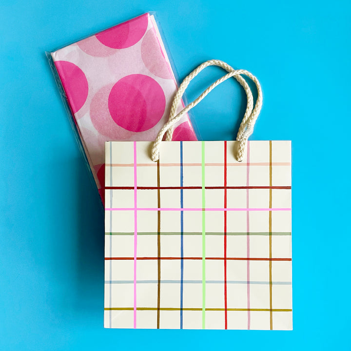 Colorful Grid Gift Bags