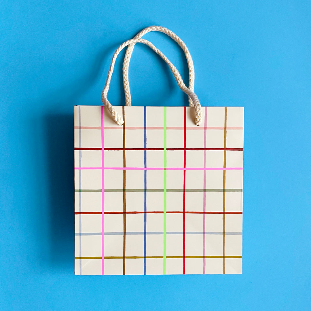 Colorful Grid Gift Bags